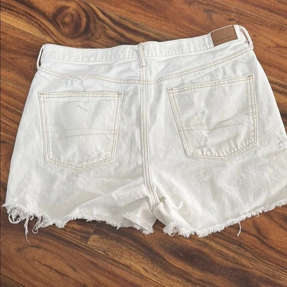 White Distressed Jean Shorts - Picture 2 of 11